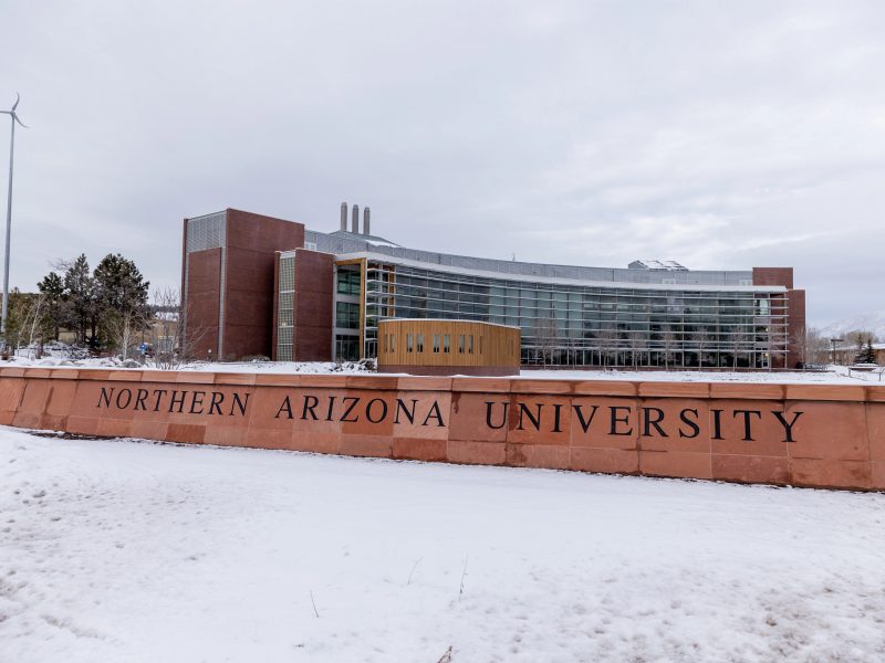 The sign in front of Northern Arizona University