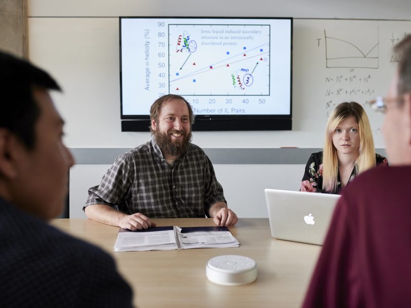 Adults working meeting