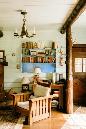 Interior of the Hat Ranch's Main House living room.