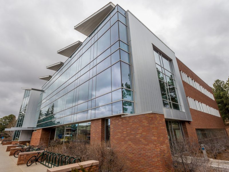 Photo of Engineering building on N A U campus.