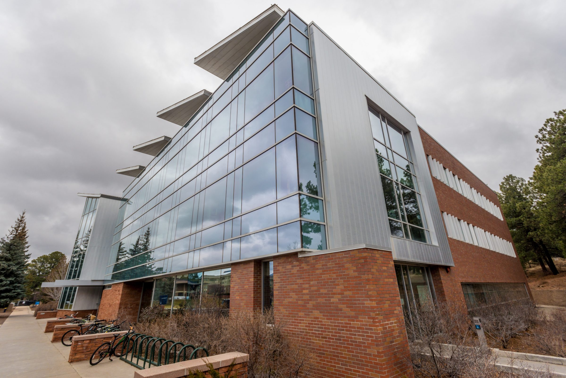 Photo of Engineering building on N A U campus.