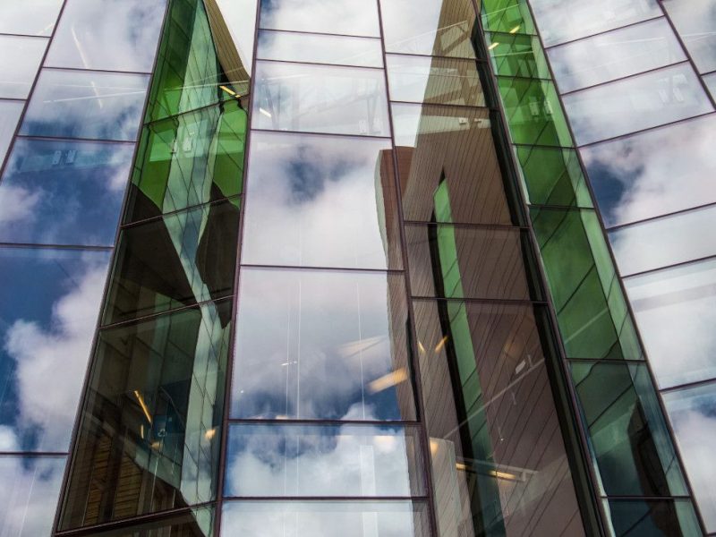 Exterior of the N A U science building.