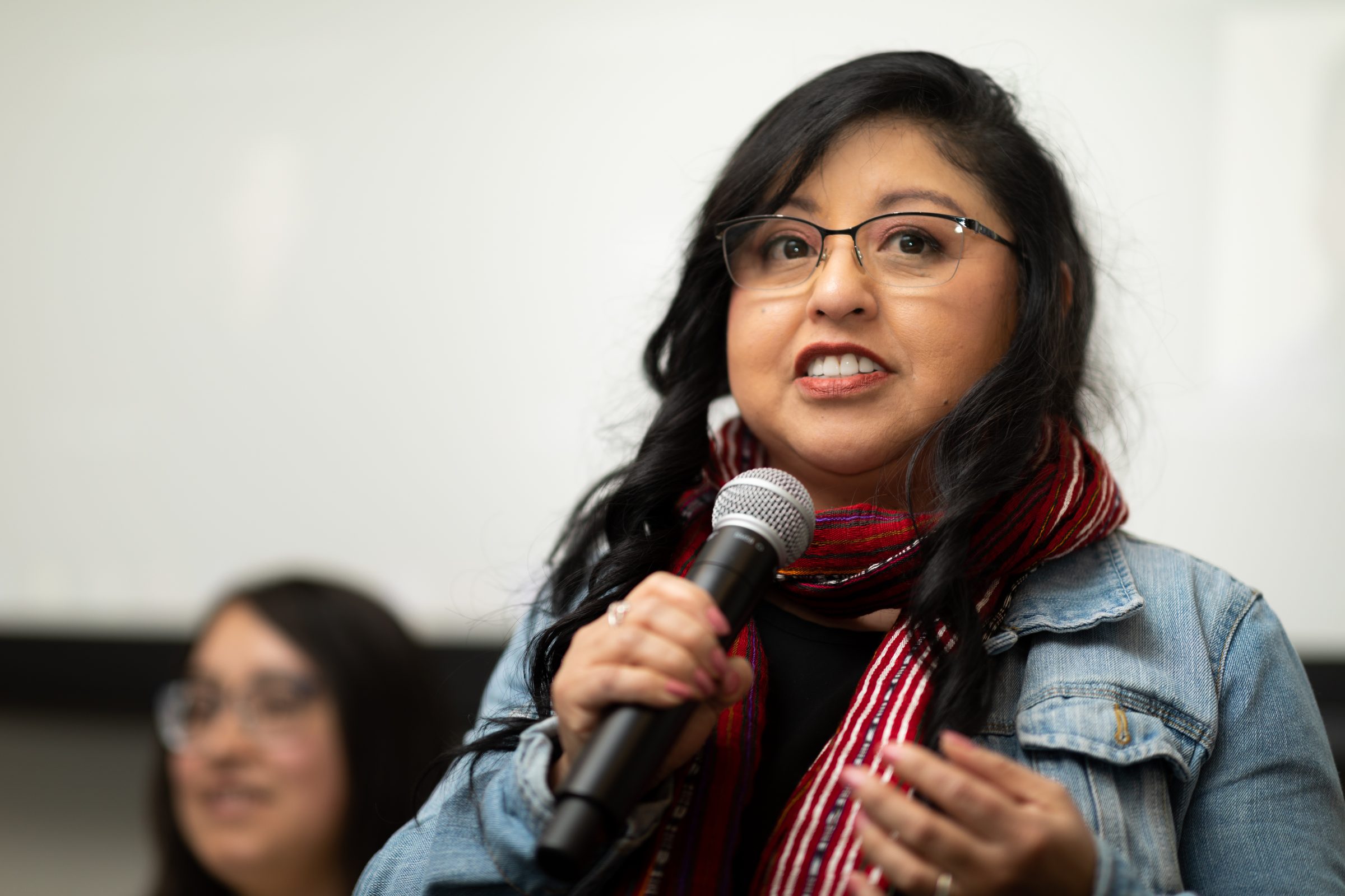 Professor is giving a speech.