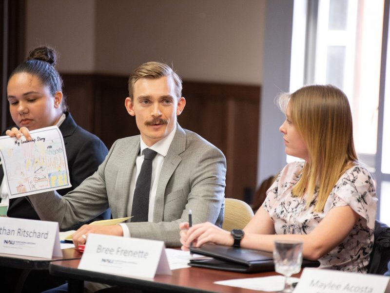 Panel of leaders speaking at Presidential Leadership Fellows.