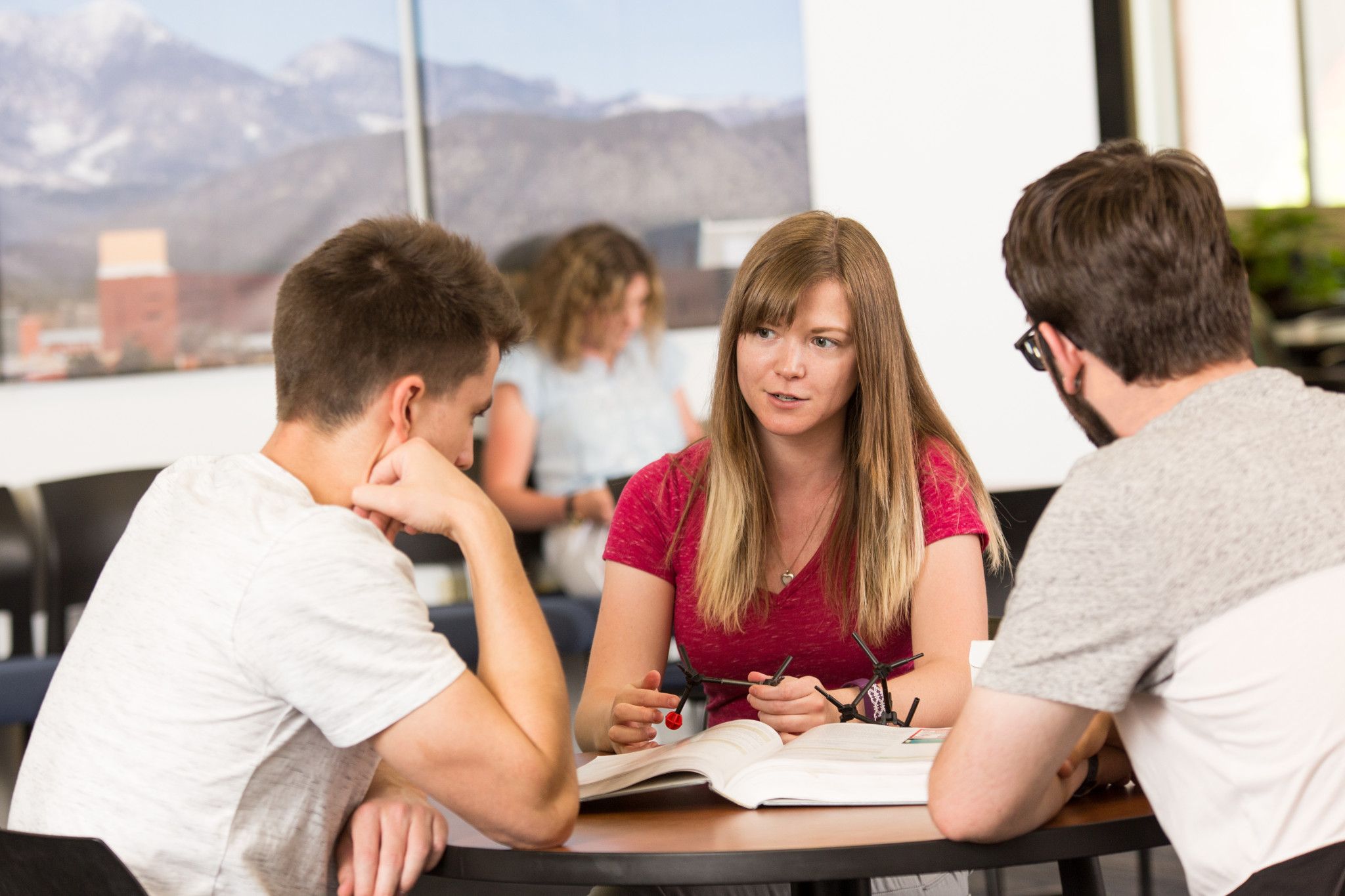 N A U students doing homework.