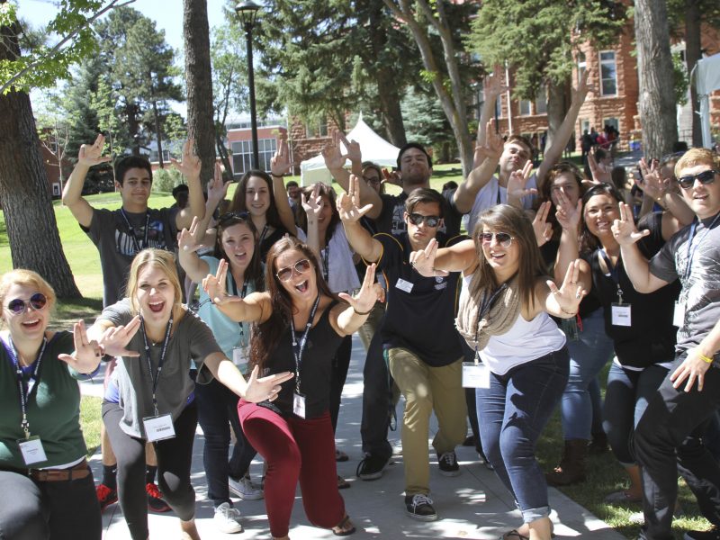 Several students posing for a picture.