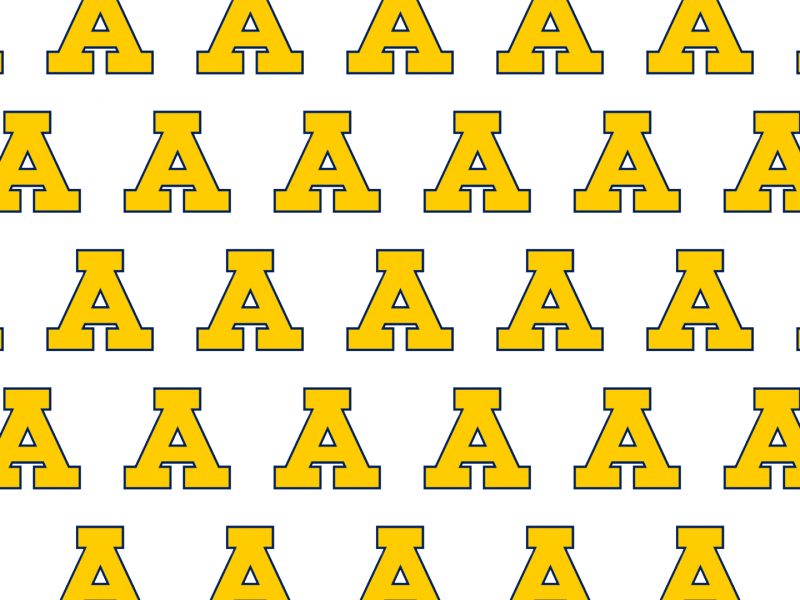 Northern Arizona University's 1940's "Block A", showcased in the La Cuesta Collection by College Vault.