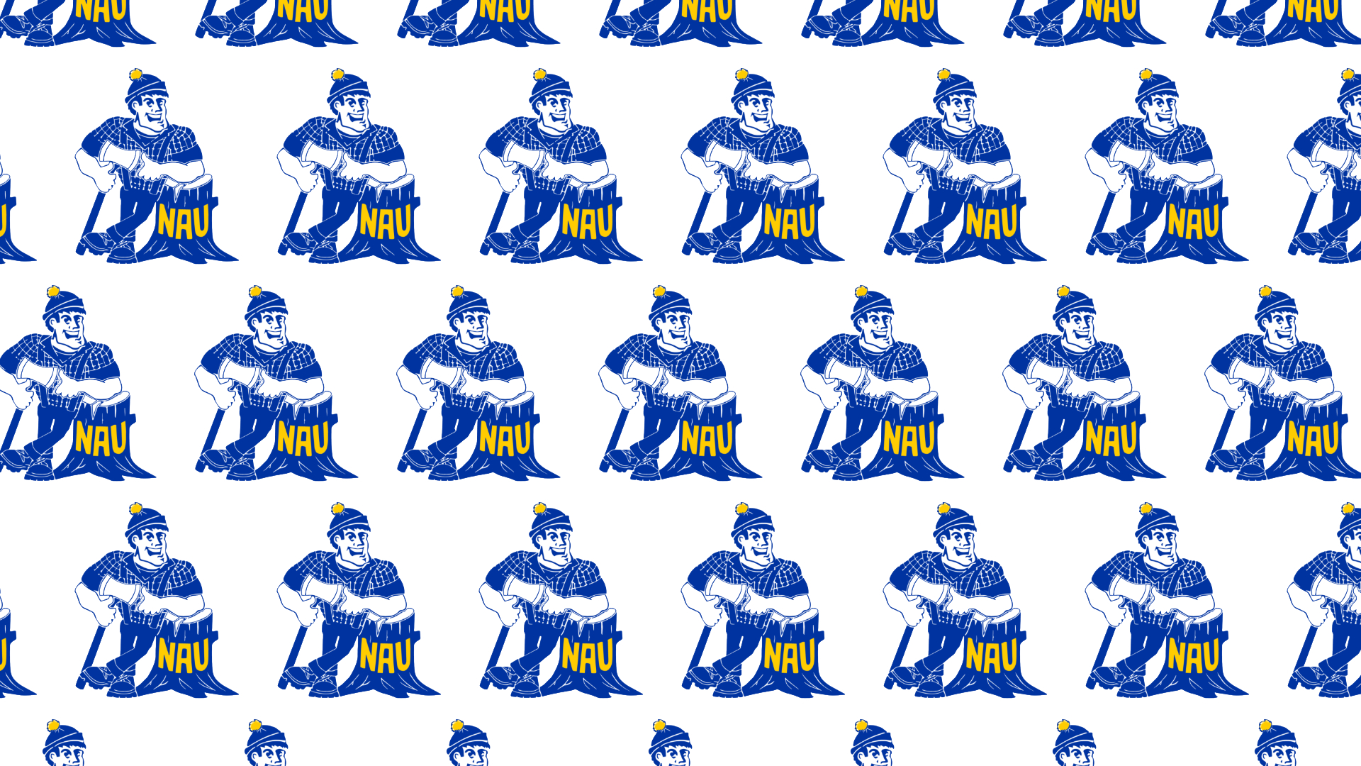 Louie the Lumberjack, Northern Arizona University's 1987 logo, showcased in the La Cuesta Collection by College Vault.