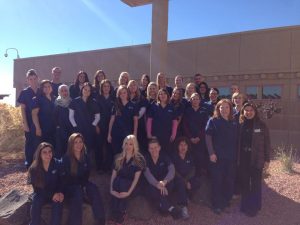 A group of dental hygienists outside.