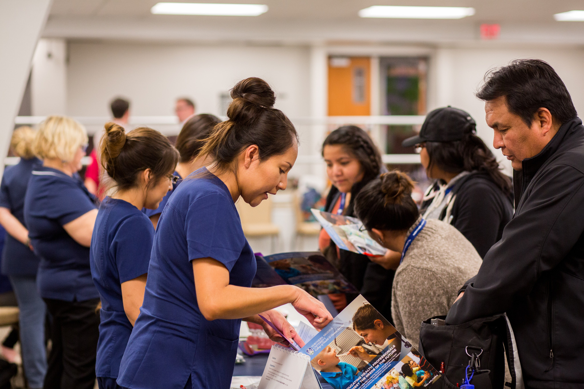 People gather for an event.