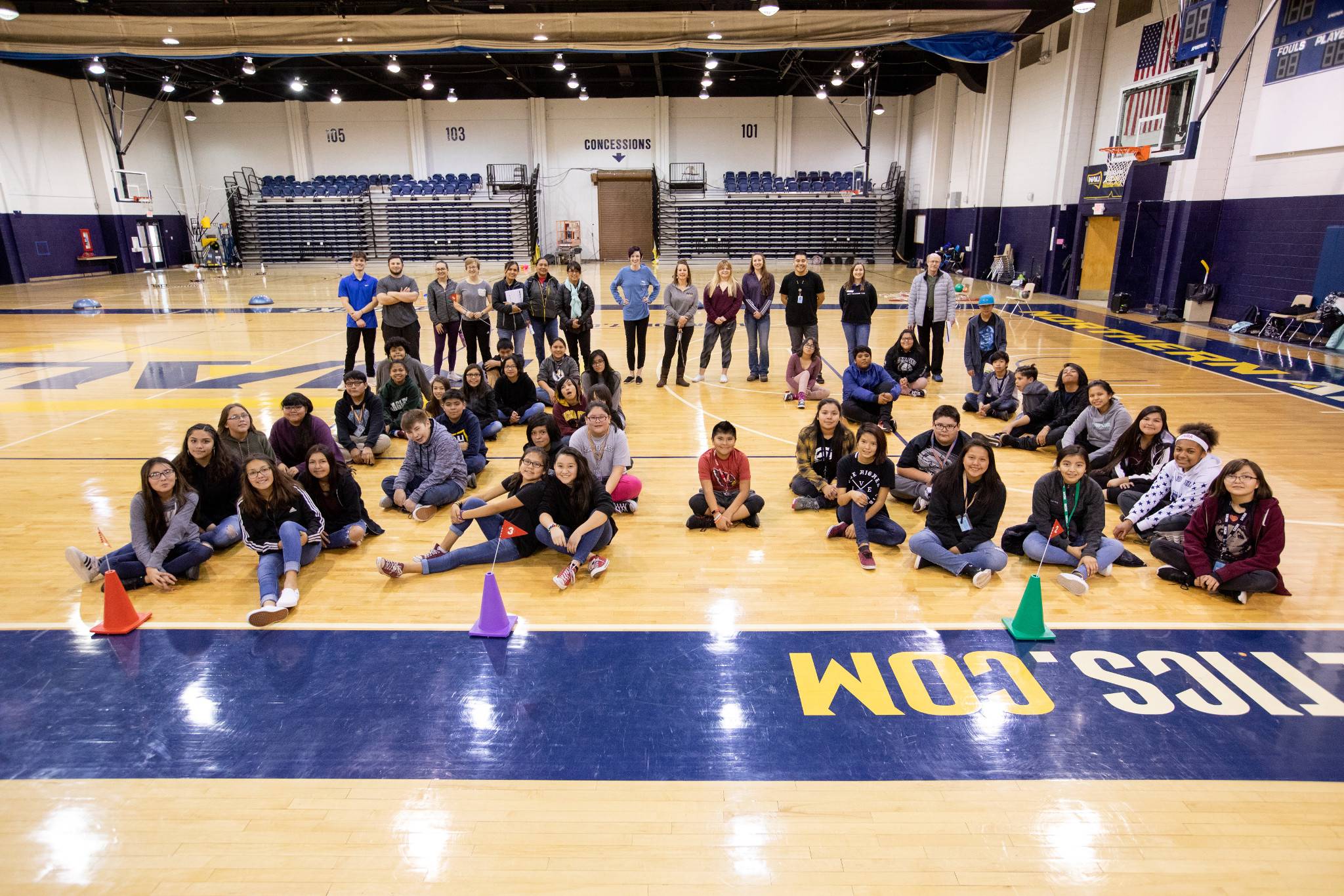 Students play in N A U's pathway to Arizona Physical Education Teaching Certification.