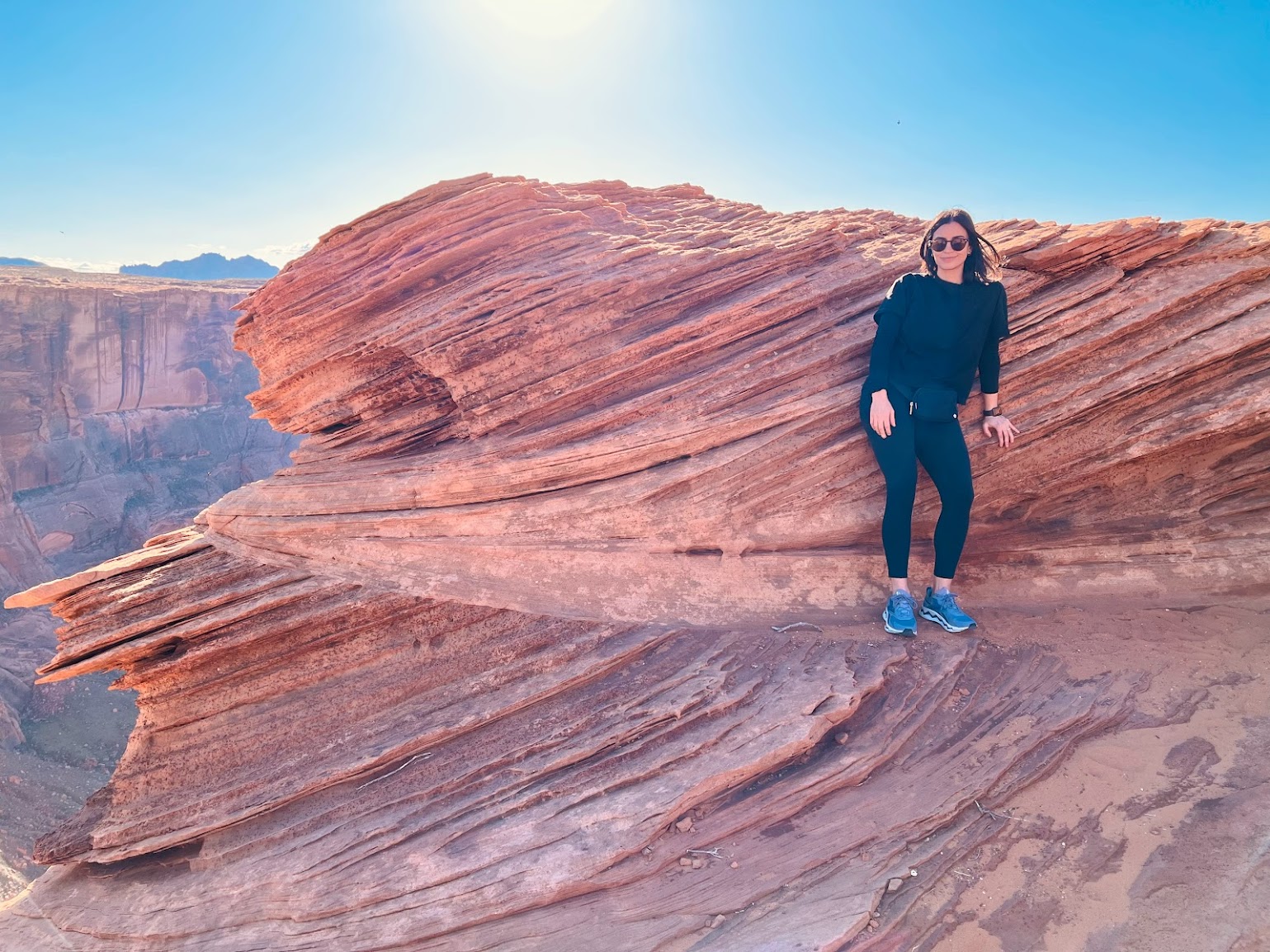 N A U Occupational Therapy student, Sepideh (Sepi) Almasi, posing at the Grand Canyon.