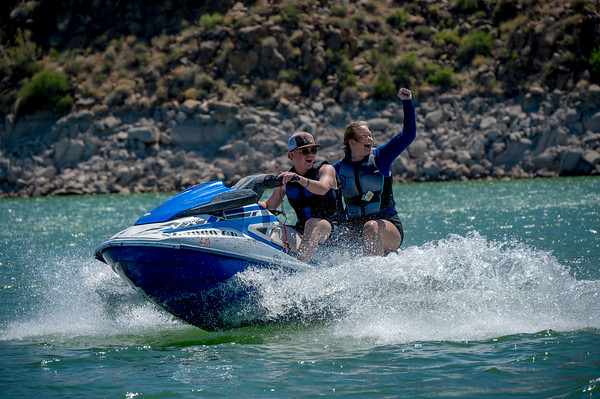 Haley Alexander, Doctor of Physical Therapy student at N A U, on a jetski.
