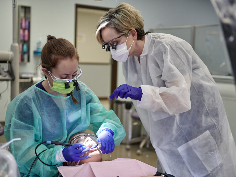 NAU Dental Hygiene student and faculty member.