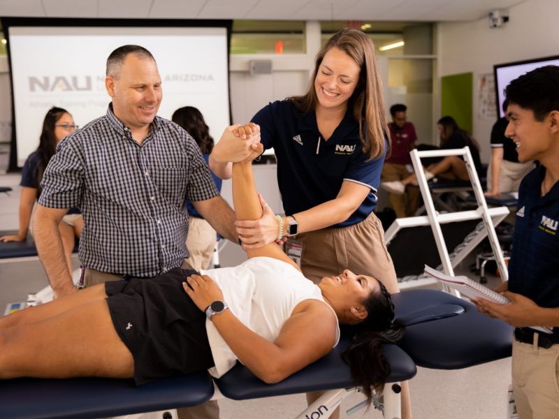 Photo of the athletic training program at the Phoenix Biomedical campus.