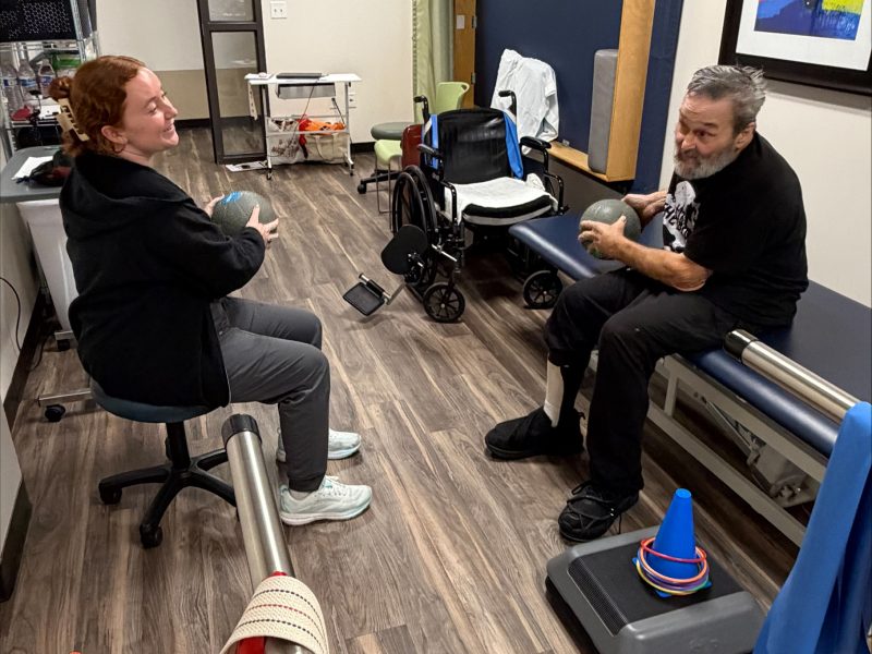 Bailey Weiss in the clinic as an OT at Circle the City.
