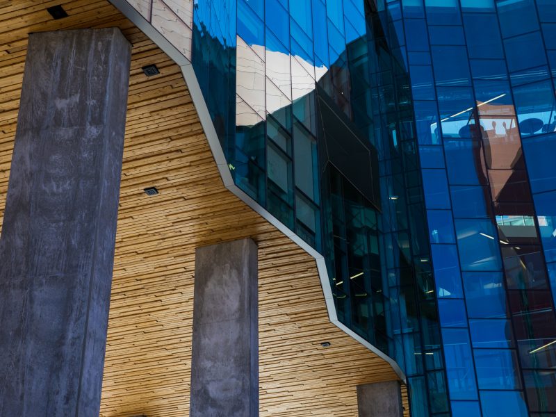 View from outside the science building.
