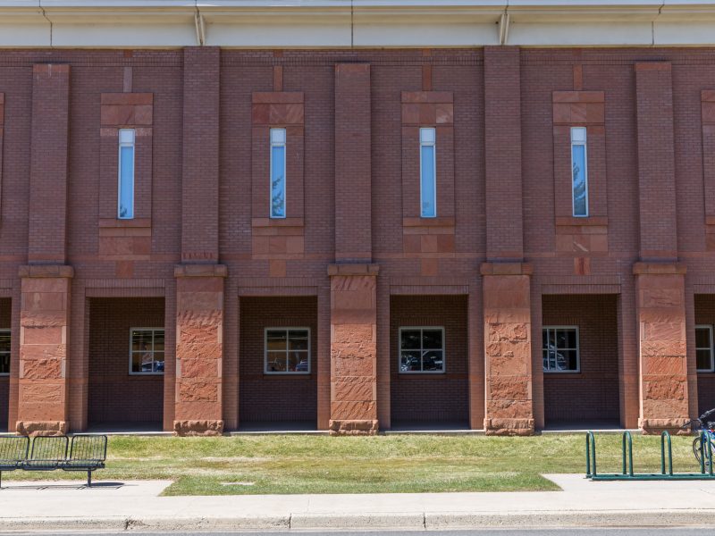 View of Cline library during the day time.