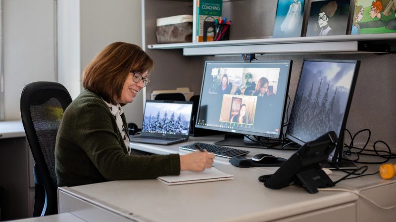 Northern Arizona University staff meet online utilizing Zoom video conference.