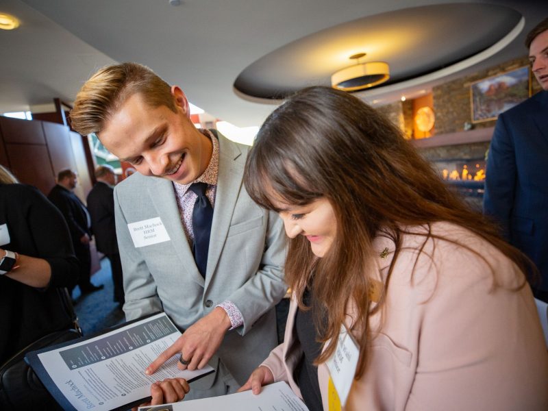 Brett Machock, a senior and business student at N A U.