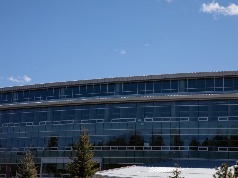 Windows of The W A Franke College of Business building