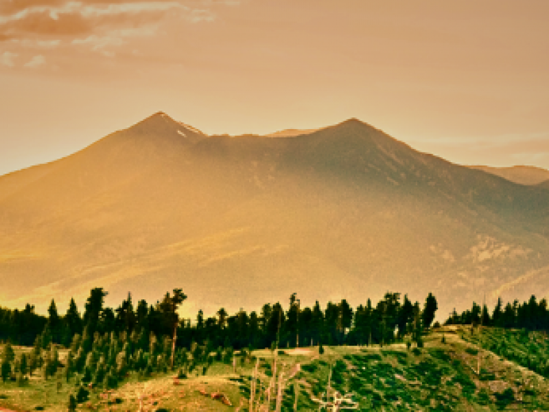San Francisco Peaks at sunset.
