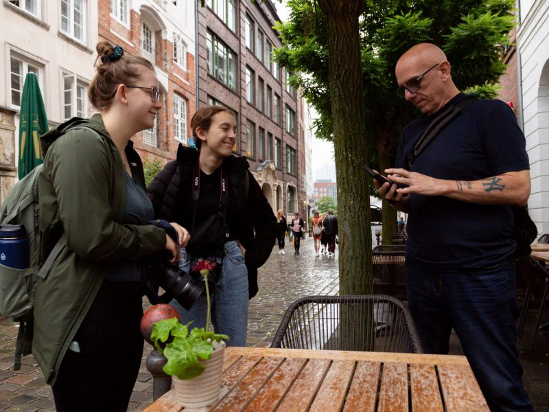 Students on study abroad in Hamburg, Germany.