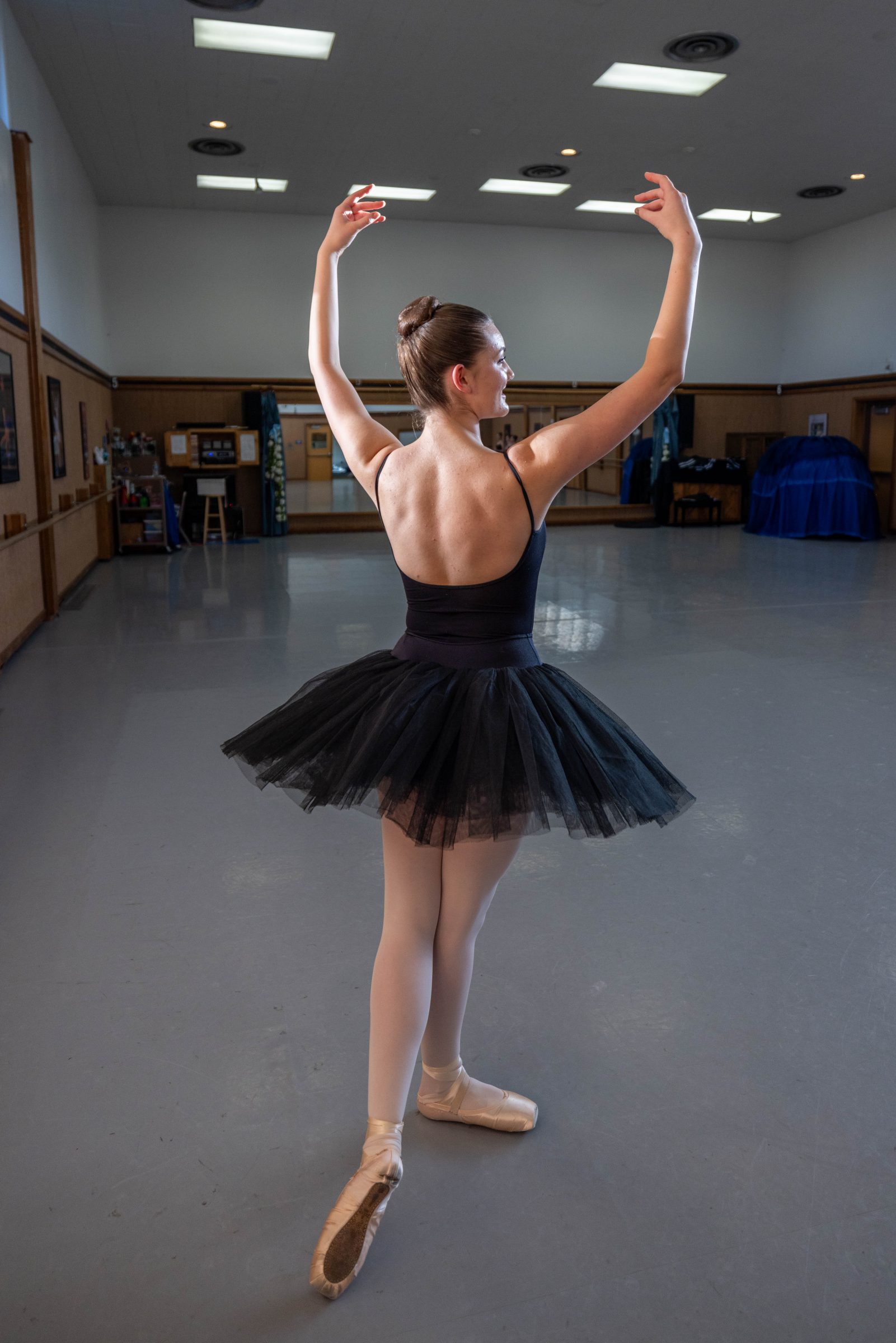 Ballerina posing for a photo.