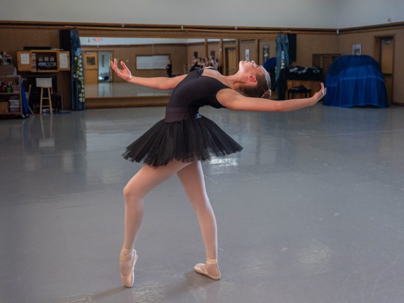 A ballerinia posing.