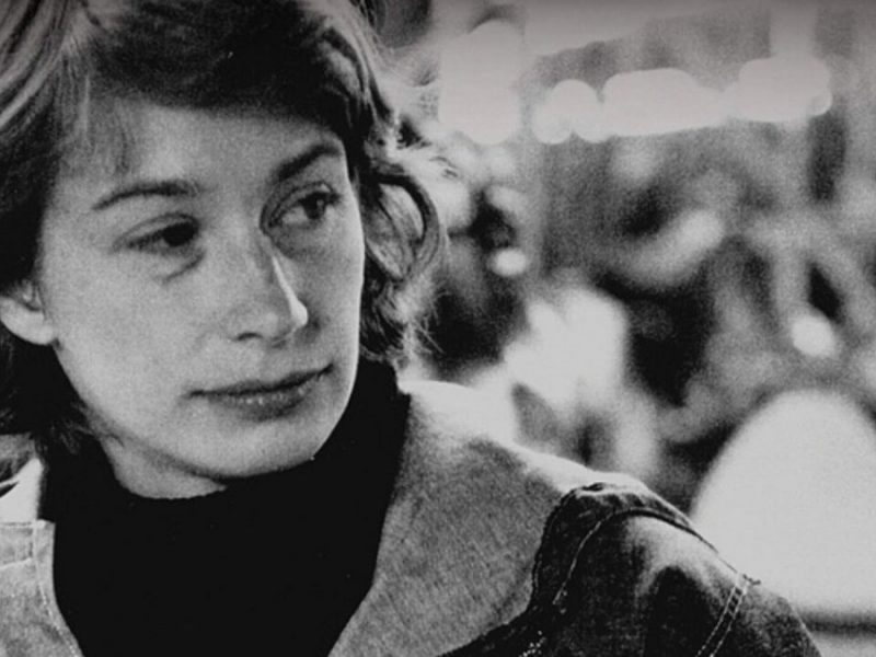 A black and white image of Mary Oliver.