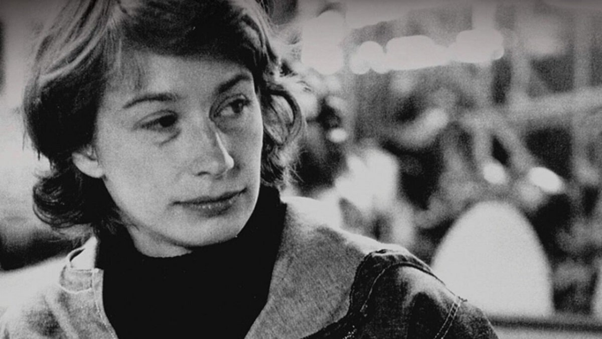 A black and white image of Mary Oliver.