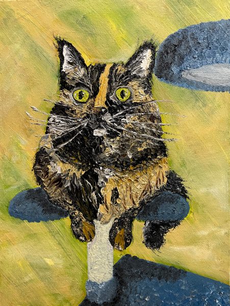 Painting of a cat.