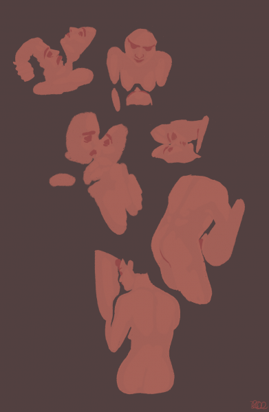Painting of various sexual positions.