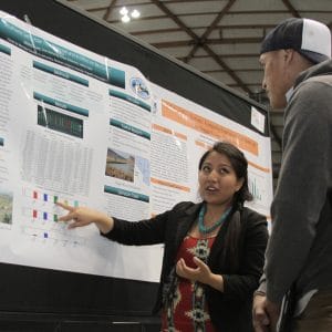 Student presenting her symposium.