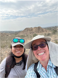 Selfie of dr. kayeleigh and her student in peru.