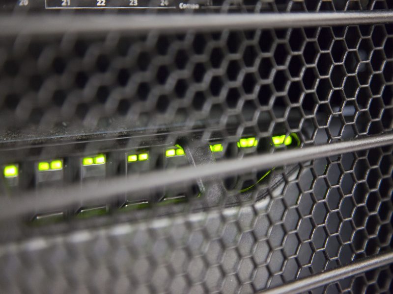 Backside of computer monitor with protective screen.