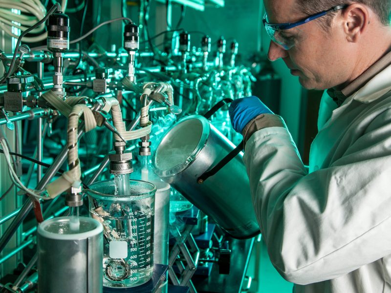 Researcher working in the Ice lab.