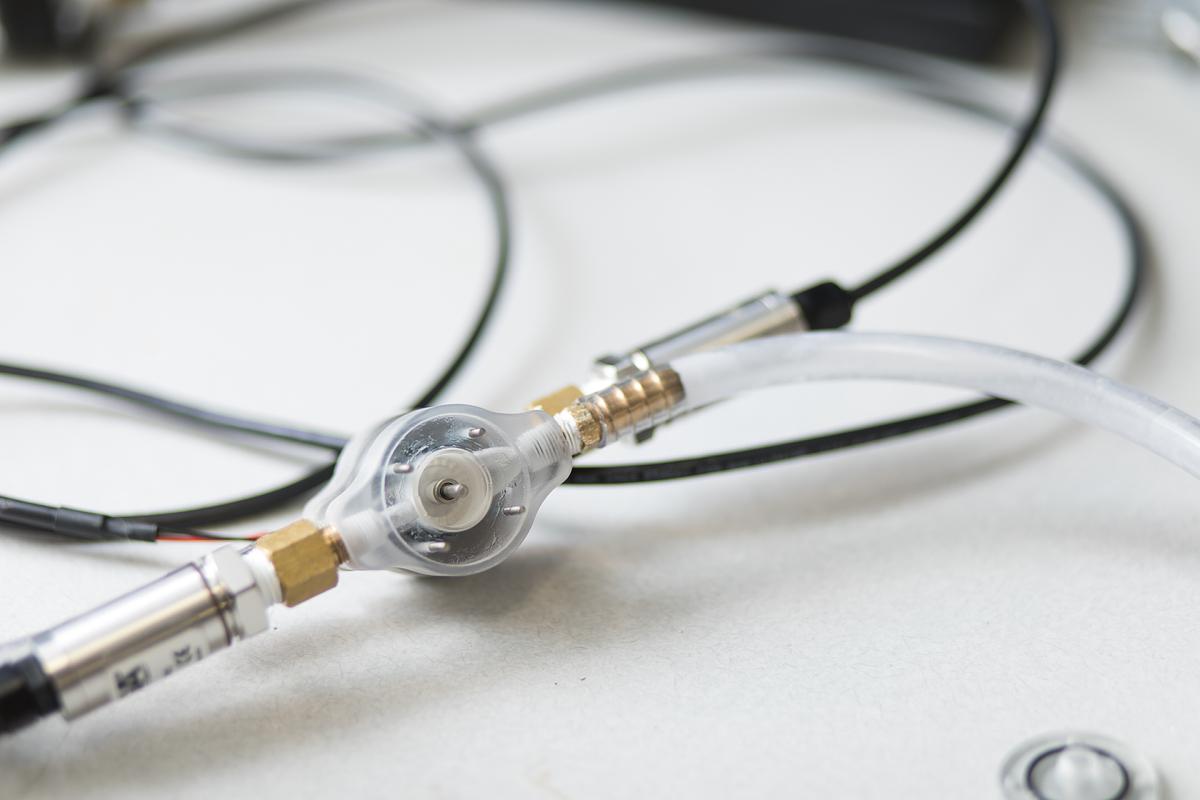Michael Shafer invention shows connectors, including a clear plastic component with metal fittings and a wire.