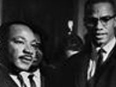 MLK and other man at a civil rights movement.