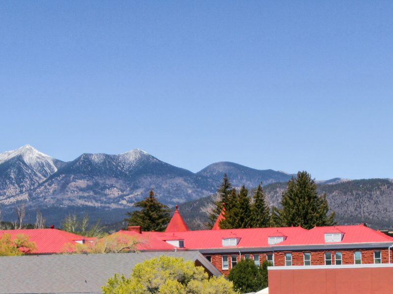 Landscape photo of the San Francisco Peaks.