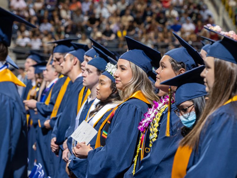 N A U students at graduation.