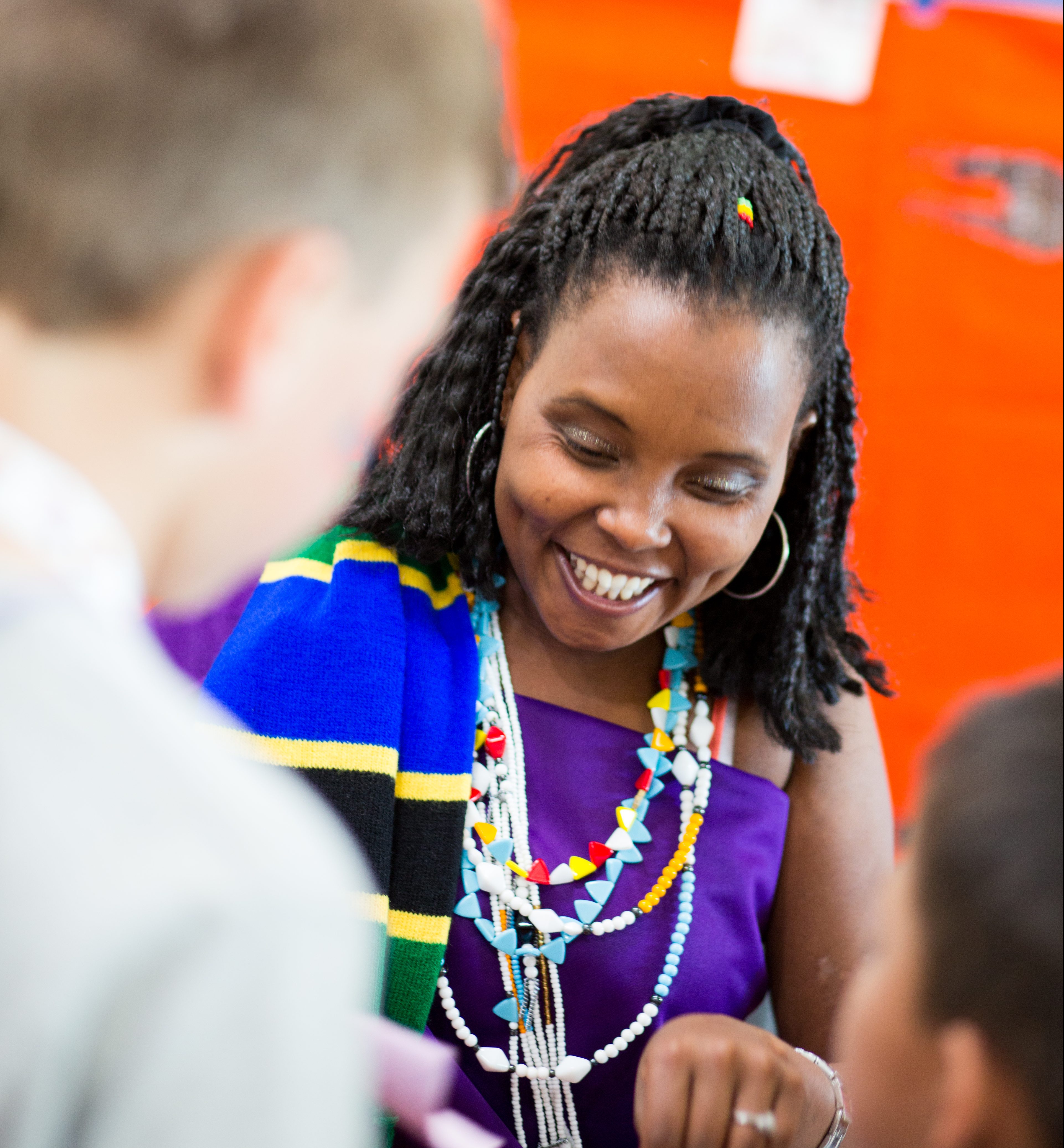 A student at the international festival.