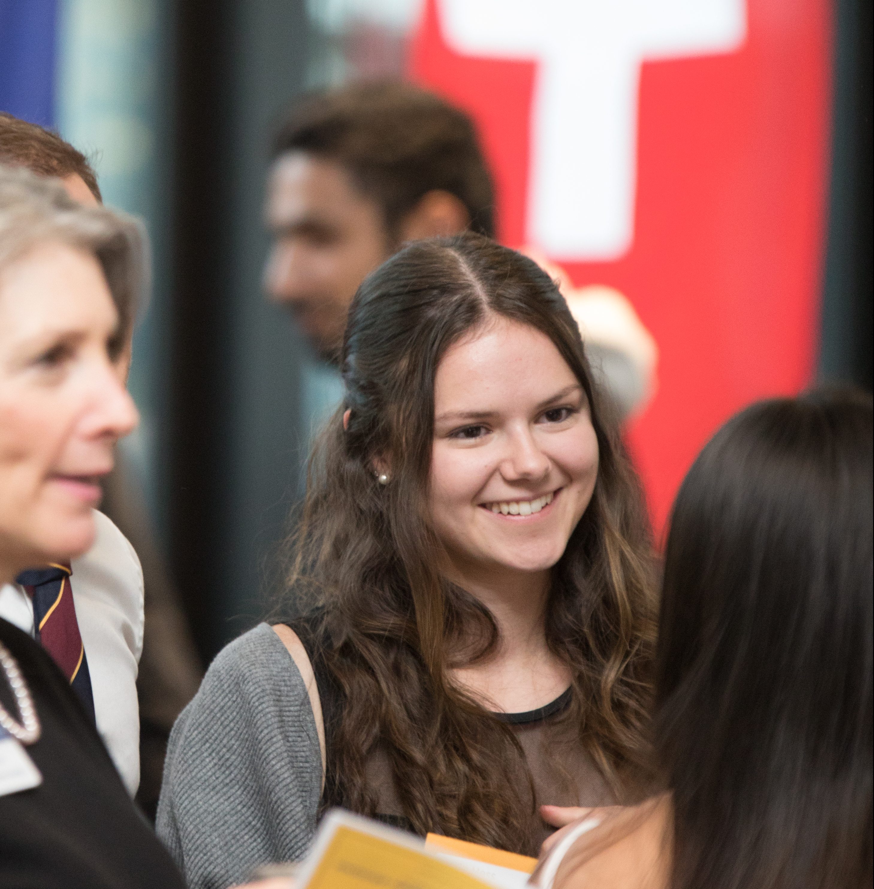 Students collaborating outside of class.