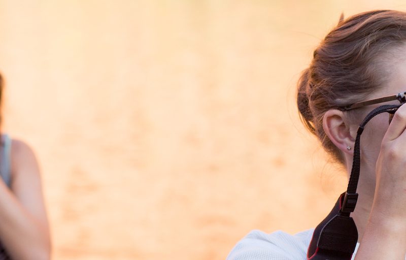 Students taking photos.