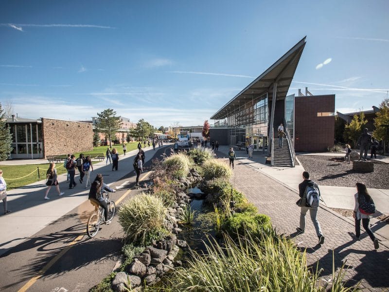 Students walking outside of the Union.