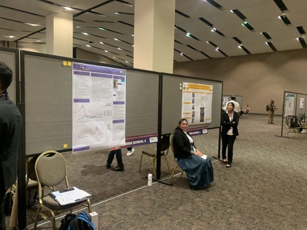 High school poster presentations.