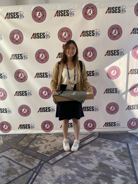 Izzy with her Boeing prize.