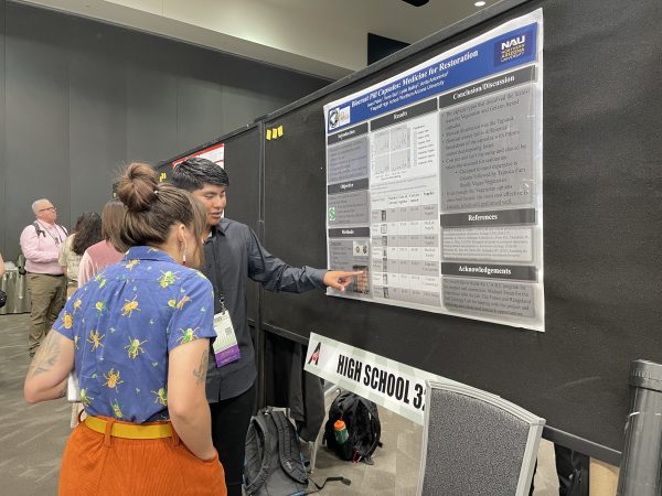 Pablo and his poster presentation.