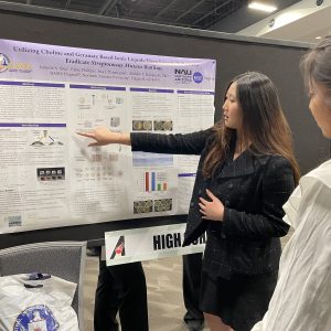 Izzy and her poster presentation.