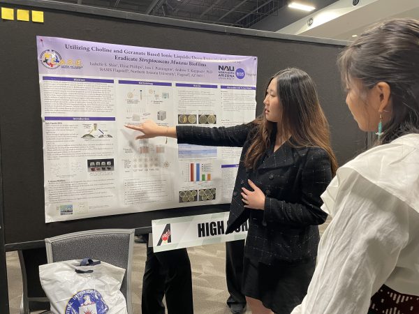 Izzy and her poster presentation.